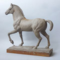 „Koń – szkic”; materiał: glina