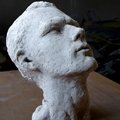 Portret, technika: ceramika szamotowa, wysokość: 24 cm